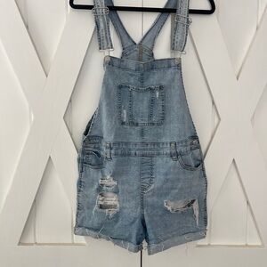 Maurice’s Distressed Denim Overalls